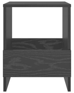 Ławka z miejscem na gazety w stylu minimalistycznym czarny dąb