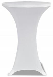 Obrus na stół barowy Ø 70 cm biały rozciągany 2 szt