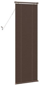 Żaluzja wenecka pvc 150x60 cm ciemnobrązowa z drążkiem obrotowym i klipsem zabezpieczającym