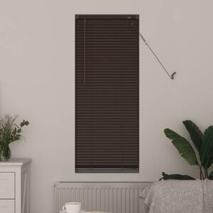 Żaluzja wenecka pvc 150x60 cm ciemnobrązowa z drążkiem obrotowym i klipsem zabezpieczającym