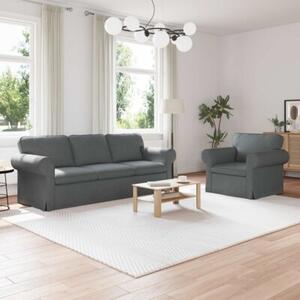 ModuÅowa kanapa ciemnoszara z ergonomicznym wypeÅnieniem i metalowÄ ramÄ