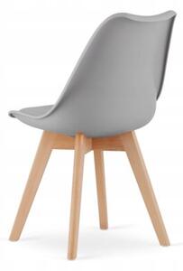 Zestaw stół prostokątny 120x80cm dąb sonoma + 4 krzesła MARK szare