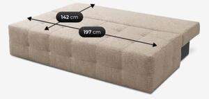 Sofa Rozkładana Kanapa z Funkcją Spania Dwuosobowa Do Salonu Beżowa MORANA