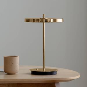 UMAGE Lampa stołowa LED Asteria Move, możliwość ściemniania, mosiężny / złoty, salon / jadalnia, metal, design