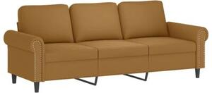 Sofa 3-osobowa z podnÃ³Å¼kiem, brÄ zowy, 180 cm, aksamit