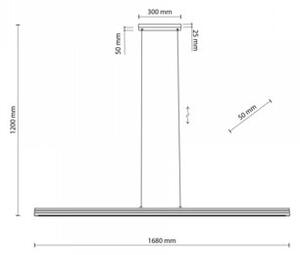 Lampa wisząca LED 24W VIGA WOOD 11652 TK Lighting – stylowa listwa sufitowa do salonu i jadalni