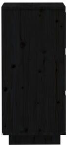Czarna drewniana komoda z szufladami - Ewis 3X