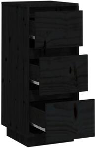 Czarna drewniana komoda z szufladami - Ewis 3X