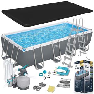 Basen stelażowy ogrodowy Bestway prostokątny 549x274x122 cm zestaw 11w1