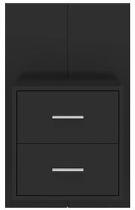 Czarna wisząca szafka nocna z szufladami - Roxe