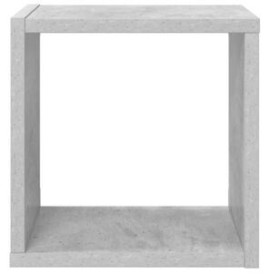 Półki ścienne kostki, 4 szt., szarość betonu, 26x15x26 cm