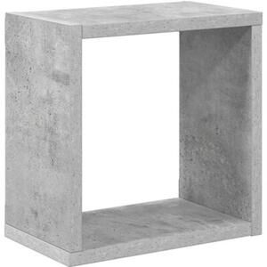 Półki ścienne kostki, 4 szt., szarość betonu, 26x15x26 cm