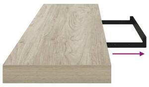 Półka ścienna, kolor dębowy, 120x23,5x3,8 cm, mdf