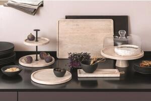 Patera podwójna Manufacture Travertine Villeroy & Boch z trawertynu