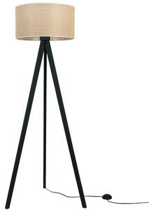 Lampa podłogowa trójnóg czarny Light Home LH Juta 1xE27 45cm abażur walec beżowy