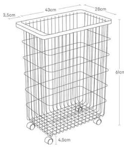 Czarny metalowy kosz na pranie 55 l Tower – YAMAZAKI