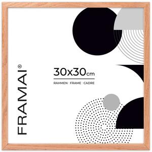 Ramka na zdjęcia 30x30 cm ramka drewniana dębowa ramka z litego drewna dębowego FRAMAI®