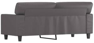 Sofa, 2-osobowa szary, 140 cm, sztuczna skÃ³ra