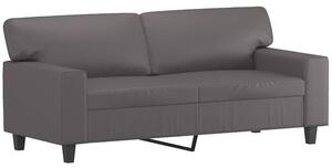 Sofa, 2-osobowa szary, 140 cm, sztuczna skÃ³ra