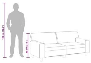 Sofa, 2-osobowa szary, 140 cm, sztuczna skÃ³ra