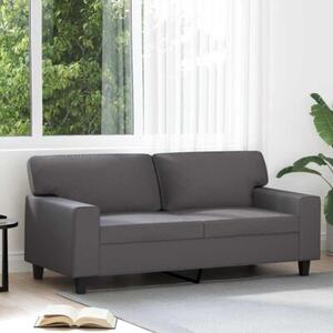 Sofa, 2-osobowa szary, 140 cm, sztuczna skÃ³ra