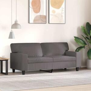 Sofa, 2-osobowa szary, 140 cm, sztuczna skÃ³ra