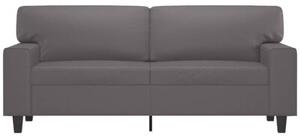 Sofa, 2-osobowa szary, 140 cm, sztuczna skÃ³ra