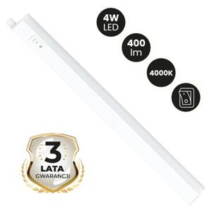 Lampka podszafkowa biała listwa 30 cm włącznik neutralna barwa LED 4W VITO Eko-Light