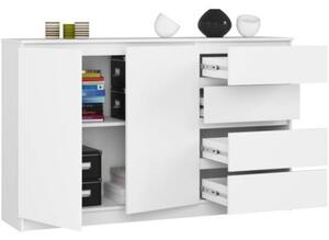 Komoda do sypialni, 4 szuflady, PLENO, 160x40x99 cm, biel, mat | TYLETEGOTU