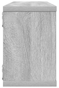 Półki ścienne, 4 szt., szary dąb sonoma, 60x15x23 cm