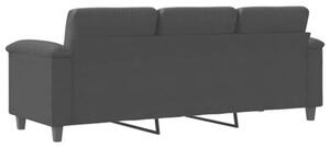 Sofa, 3-osobowa czarny, 180 cm, tapicerowana mikrofibrÄ