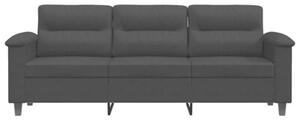 Sofa, 3-osobowa czarny, 180 cm, tapicerowana mikrofibrÄ