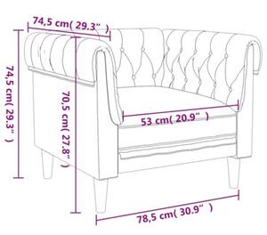 Fotel chesterfield, kolor taupe, obity tkaninÄ