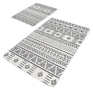 Czarno-białe dywaniki łazienkowe zestaw 2 szt. 60x100 cm – Mila Home