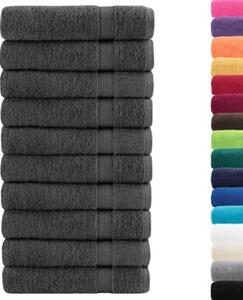 Ręczniki premium, solund, 10 szt., antracytowe, 70x140 cm, 600 g/m²