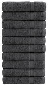 Ręczniki premium, solund, 10 szt., antracytowe, 70x140 cm, 600 g/m²