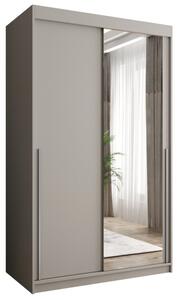 Szafa przesuwna z lustrem Garderoba SIMA T2 120 kaszmir + u. srebrny