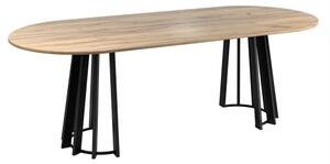 Stół z owalnym blatem Kava z litego drewna do nowoczesnego salonu i jadalni
