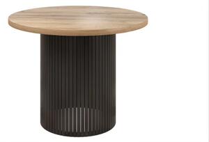 Stół okrągły z rozsuwanym blatem na metalowych nogach w kształcie beczki rozkładany średnica 100 cm