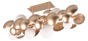 Lampa sufitowa w biało-złotym kolorze ze szklanym kloszem 76x22 cm Bubble – Trio Select