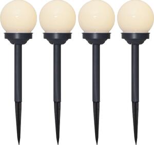 Zestaw 4 solarnych lamp ogrodowych Star Trading Globus, wys. 27 cm