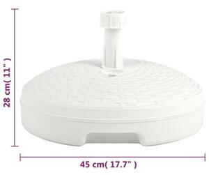 Podstawa pod parasol, 20 l, biała, rattan z tworzywa