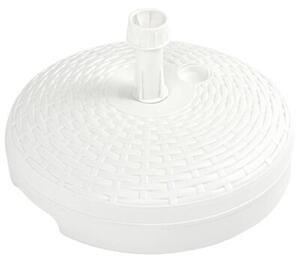 Podstawa pod parasol, 20 l, biała, rattan z tworzywa