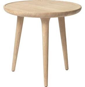 Ręcznie wykonany okrągły stolik pomocniczy z drewna dębowego Accent