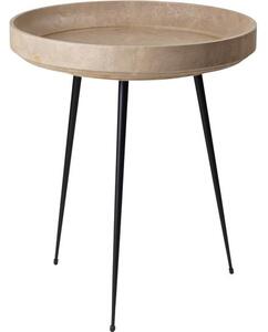 Ręcznie wykonany okrągły stolik pomocniczy z drewna dębowego Bowl