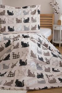 Jerry Fabrics Pościel bawełniana Koty, 140 x 200 cm, 70 x 90 cm