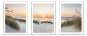 Obrazy zestaw 3 szt. 30x40 cm Sunrise on the Beach