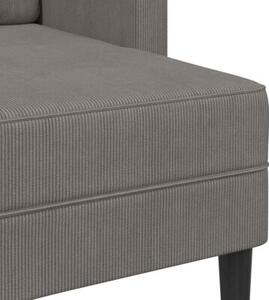 Sofa 2-osobowa z szezlongiem w ksztaÅcie litery l, jasnoszara