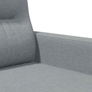 Sofa 2-osobowa, jasnoszara, 140 cm, tapicerowana tkaninÄ