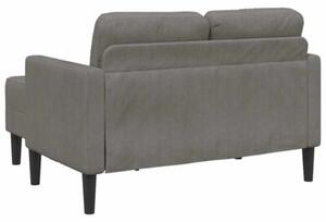 Sofa 2-osobowa z szezlongiem w ksztaÅcie litery l, jasnoszara